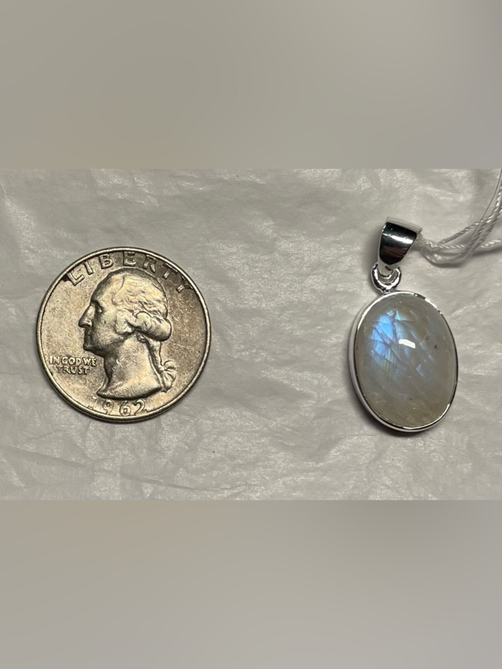 Rainbow moonstone pendant